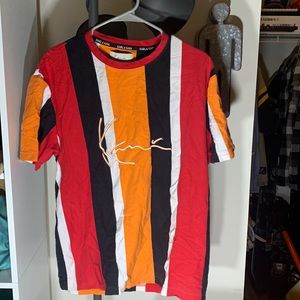 Karl kani vertical striped shirt. Size large. Hip hop fashion